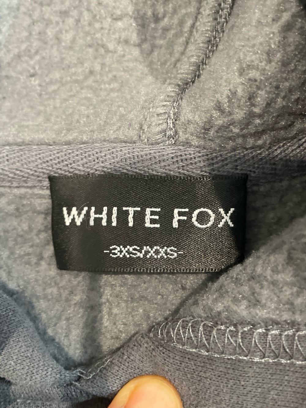 White Fox Boutique Charcoal Hoodie with Pink Logo - Picture 2 of 4
